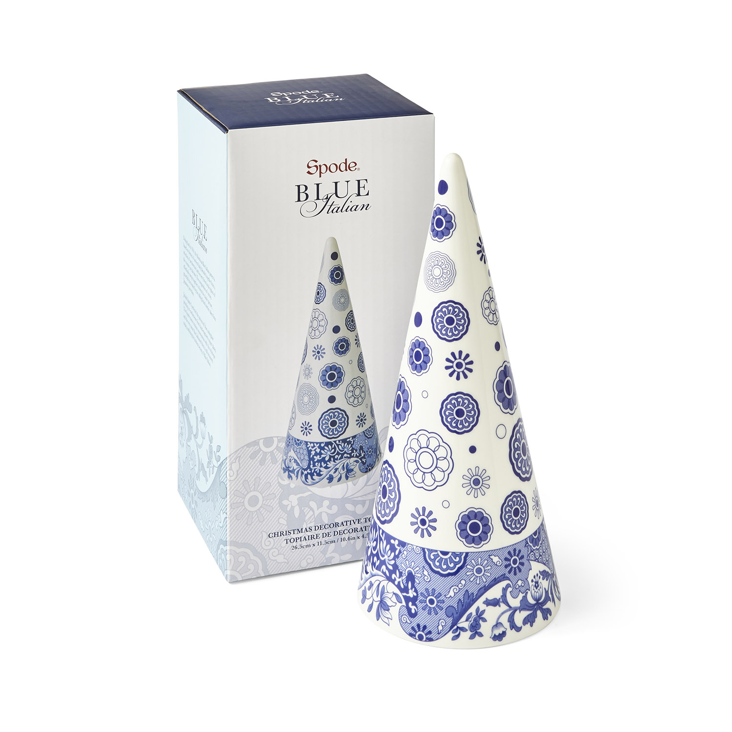 Blue Italian Medium Decorative Cone image number null